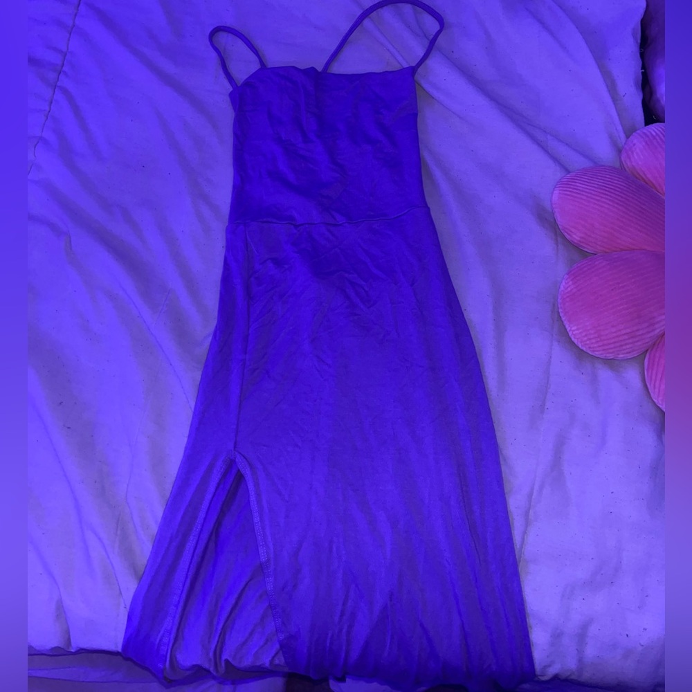 Purple body con dress!